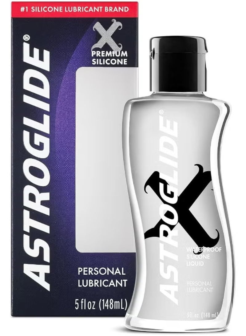 X, Premium Waterproof Silicone Personal Lubricant, 5 oz.